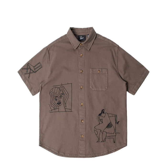 By Parra Crooked Face Short Sleeve Shirt