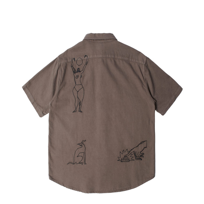 By Parra Crooked Face Short Sleeve Shirt
