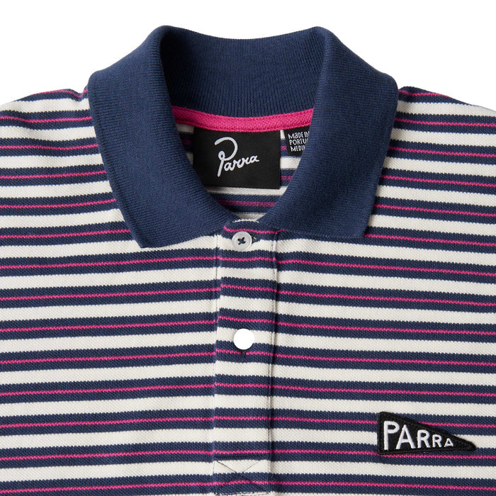 By Parra Flag Striper Polo Shirt