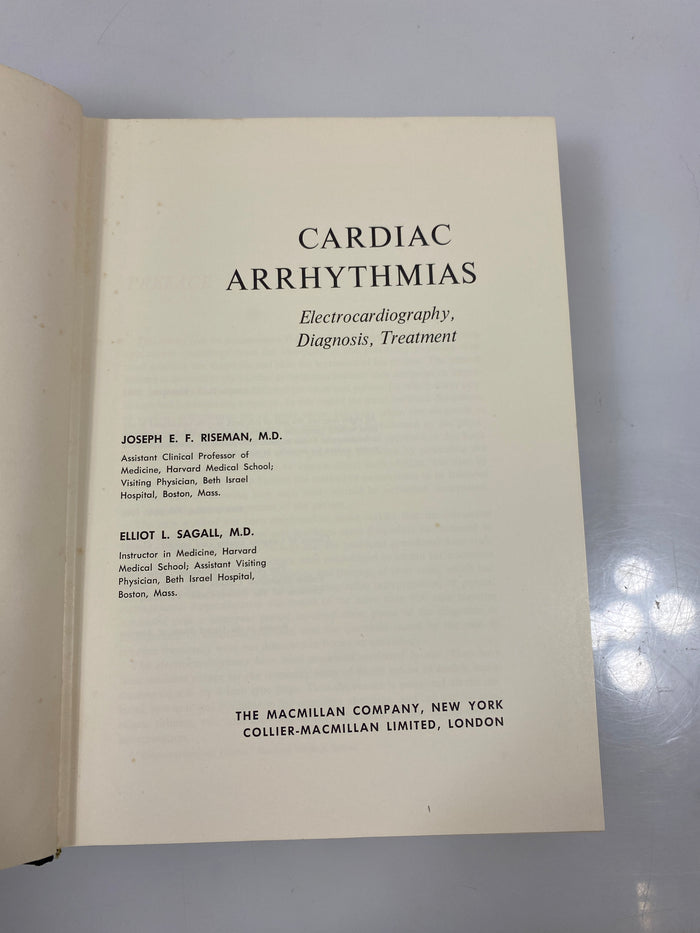 Cardiac Arrhythmias by Riseman/Sagall 1963 HCDJ
