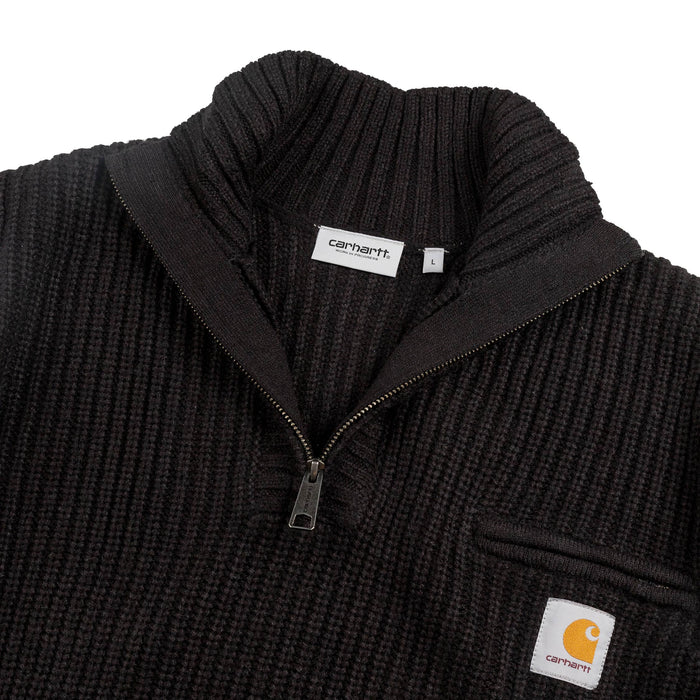 Carhartt WIP Detroit Half Zip Sweater (Black)