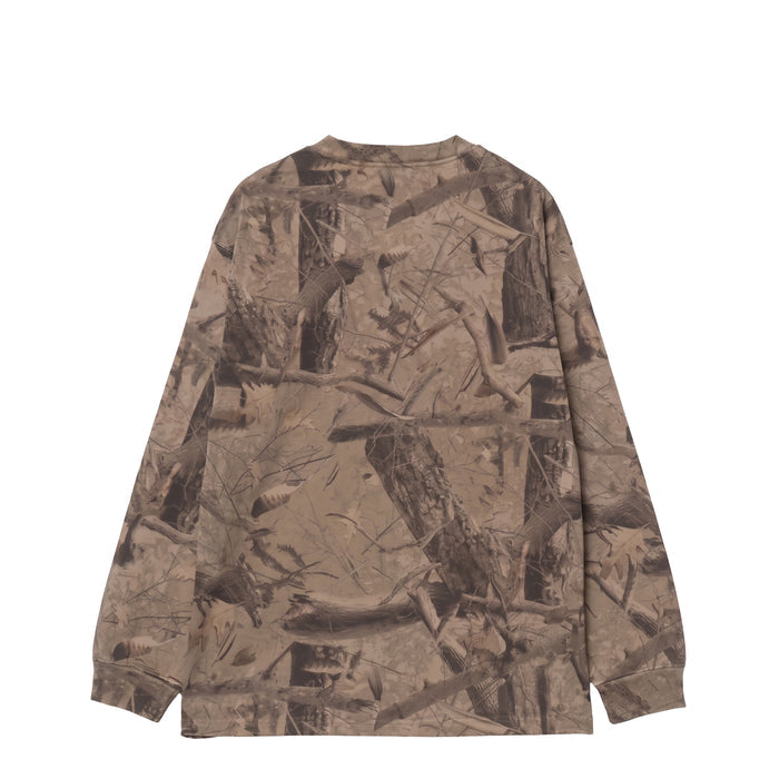 Carhartt WIP L/S Feather Tree T-Shirt (Camo Feather Tree / Khaki)