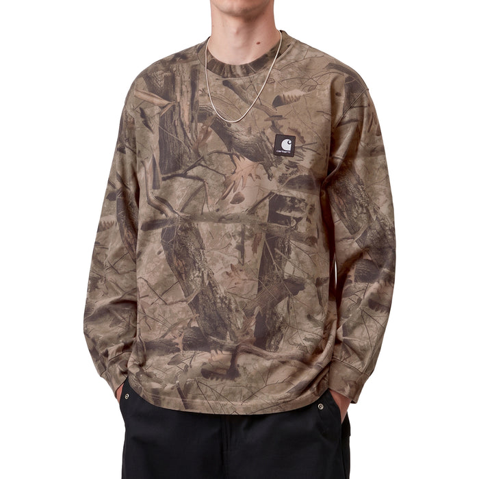Carhartt WIP L/S Feather Tree T-Shirt (Camo Feather Tree / Khaki)
