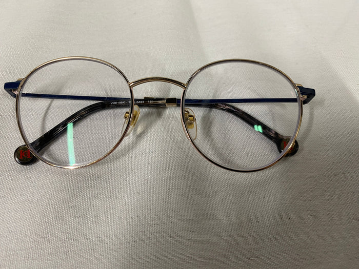 Carolina Herrera Gold and Blue Glasses