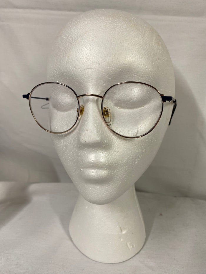Carolina Herrera Gold and Blue Glasses