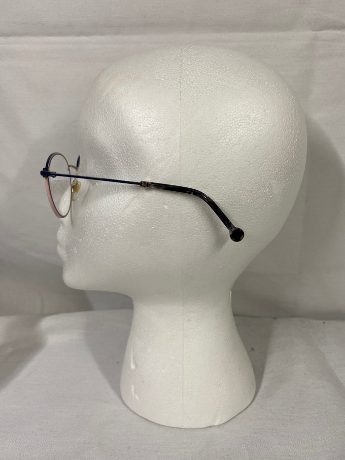 Carolina Herrera Gold and Blue Glasses