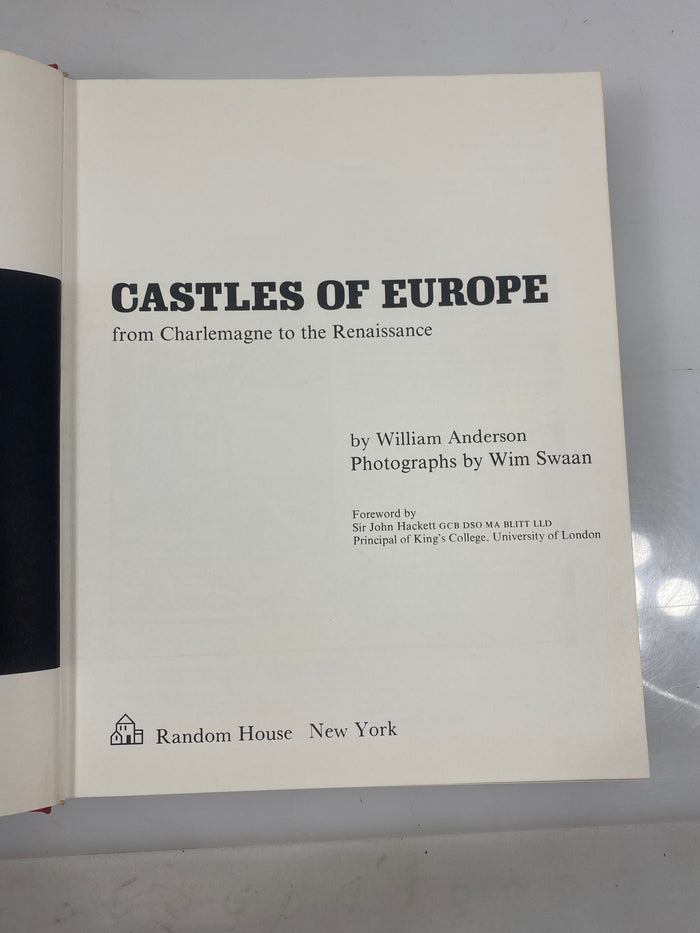 Castles of Europe by Anderson Random House 1970 HCDJ