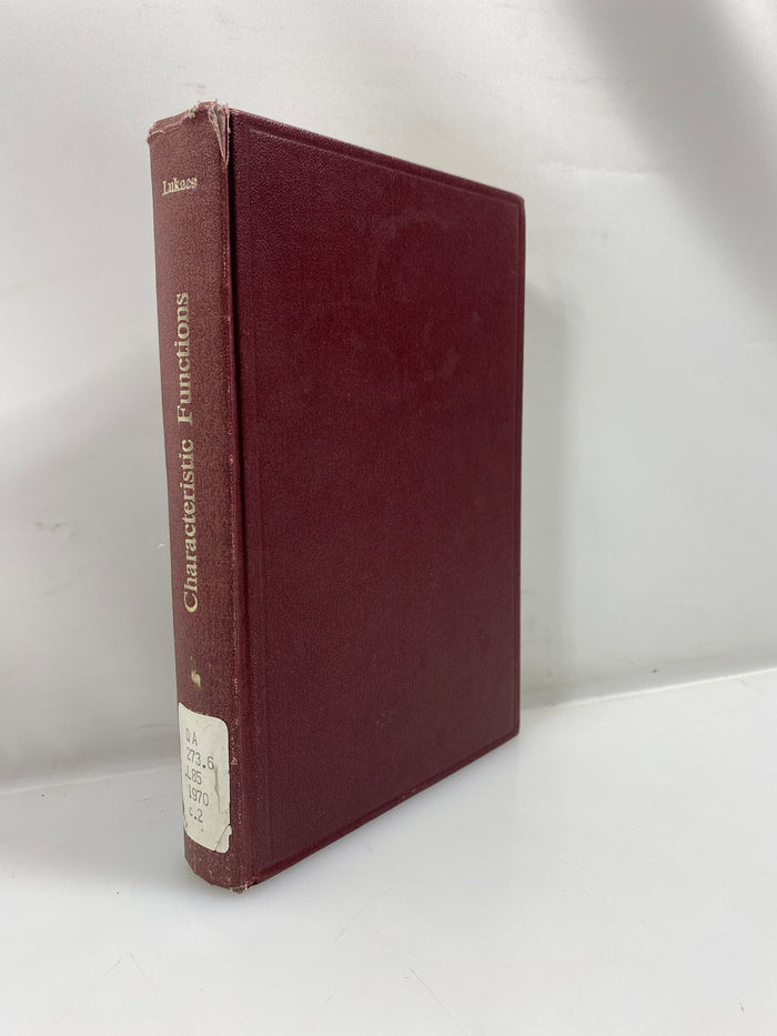 Characteristic Functions by Eugene Lukacs Ex-library 2nd Ed. 1970 HC
