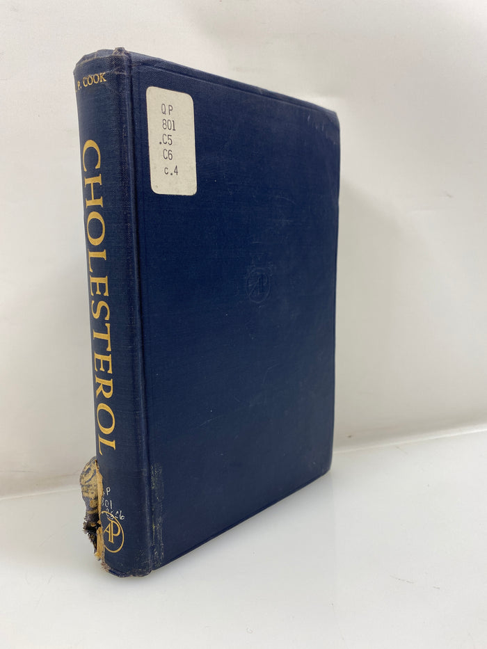 Cholesterol by Robert P. Cook Academic Press Ex-library 1958 HC