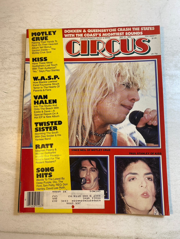 Circus Magazine May 31 1985 Vince Neil Motley Crue