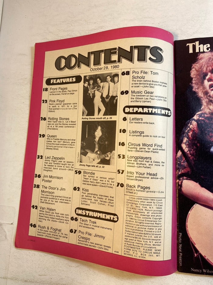 Circus Magazine October 28, 1980 Kiss