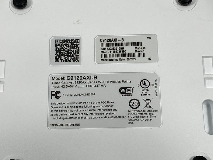Cisco Catalyst 9120AXI-B Wireless Access Point *Recovery Mode*