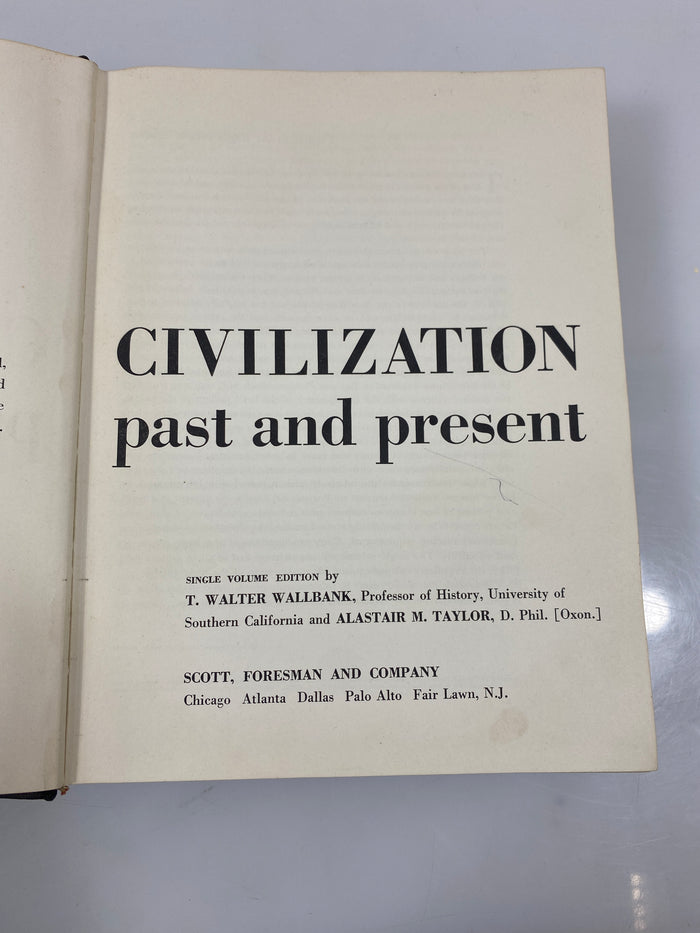Civilization Past and Present by Wallbank 1956 HC