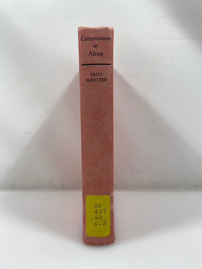 Communism in Africa by Fritz Schatten Ex-library 1966 HC