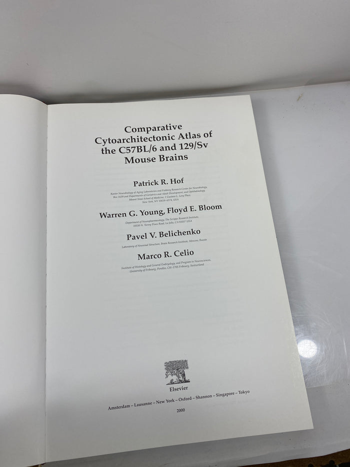 Comparative Cytoarchitectonic Atlas of C57BL/6 & 129/Sv Mouse Brains Hof 2000 HC