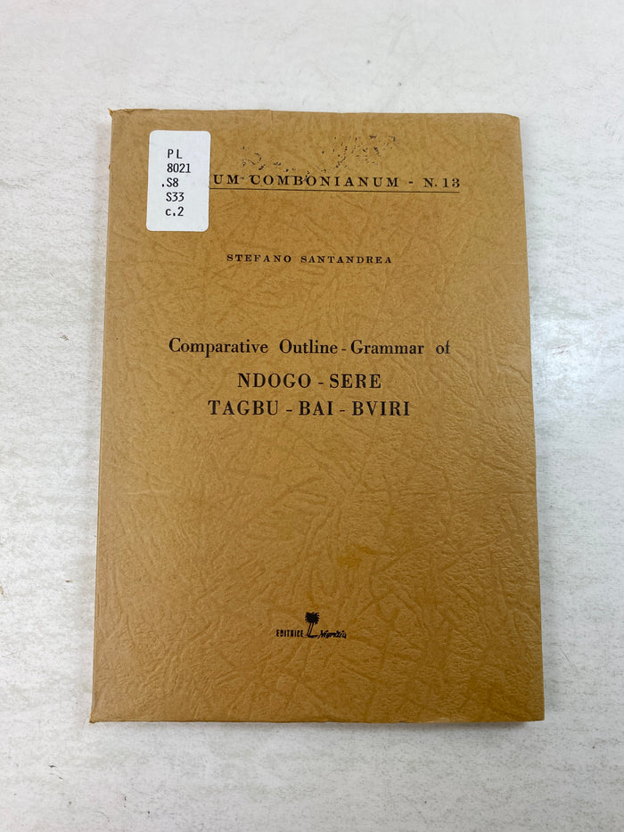 Comparative Outline Grammar of Ndogo-Sere-Tagbu-Bai-Bviri Ex-library 1961 SC
