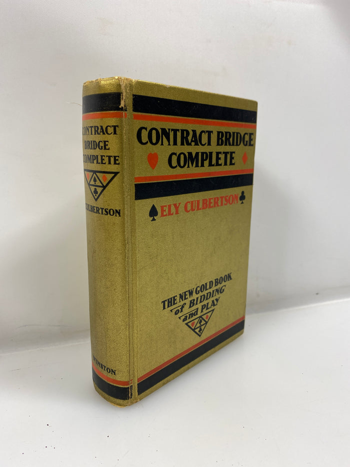Contract Bridge Complete by Culbertson 1938 HC