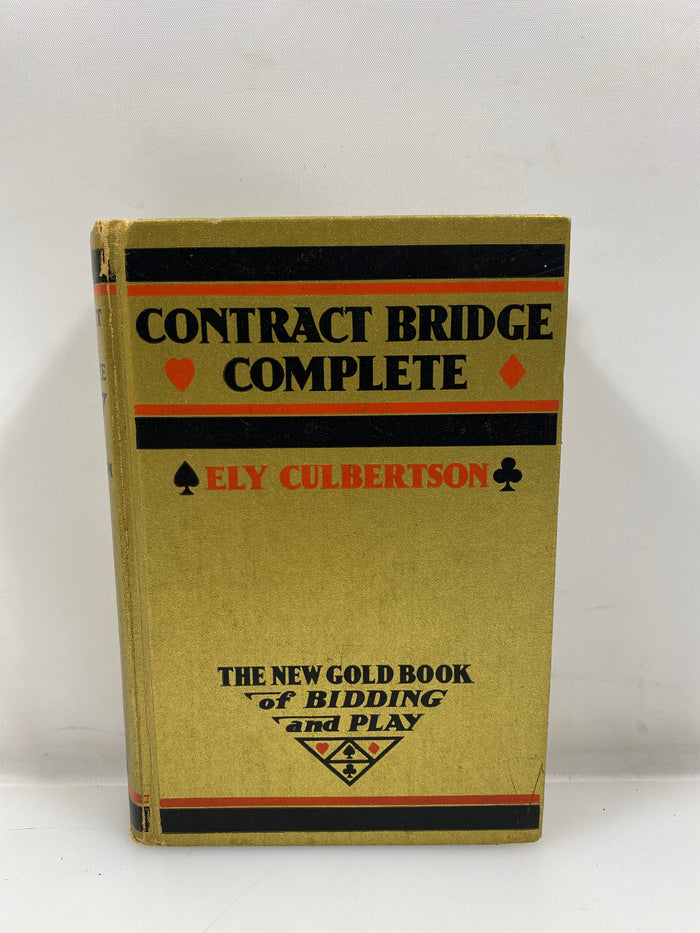 Contract Bridge Complete by Culbertson 1938 HC