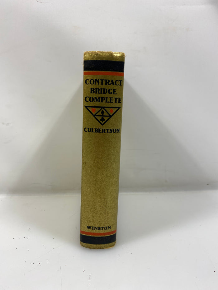 Contract Bridge Complete by Culbertson 1938 HC