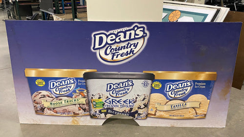 "Country Fresh" "Deans" Ice-Cream Corrugated Sign