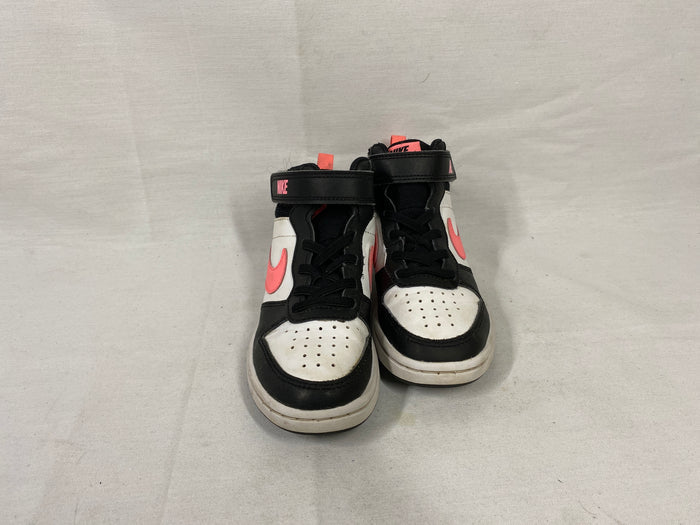 Nike Court Borough Mid 2 GS Black, White, and Pink Youth Size 11C