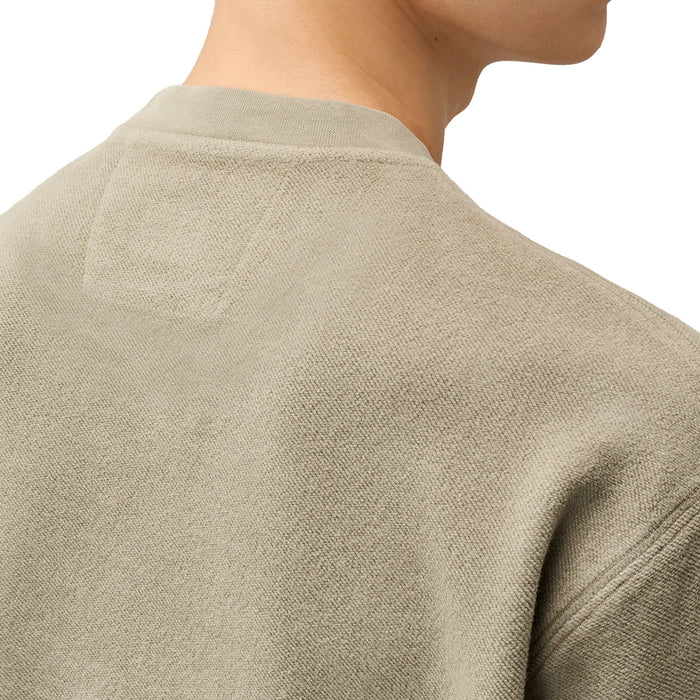 C.P. Company Brushed Emerized Diagonal Fleece Lens Sweatshirt (Fallen Rock)