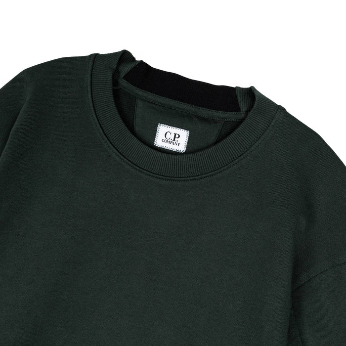 C.P. Company Diagonal Raised Fleece Crew Neck Lens Sweatshirt