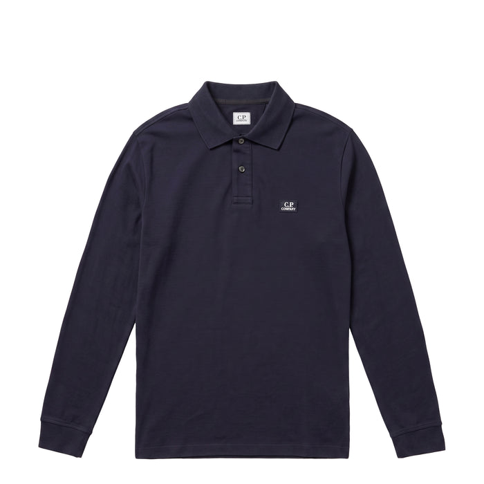 C.P. Company Stretch Piquet Long Sleeve Half Zip Polo