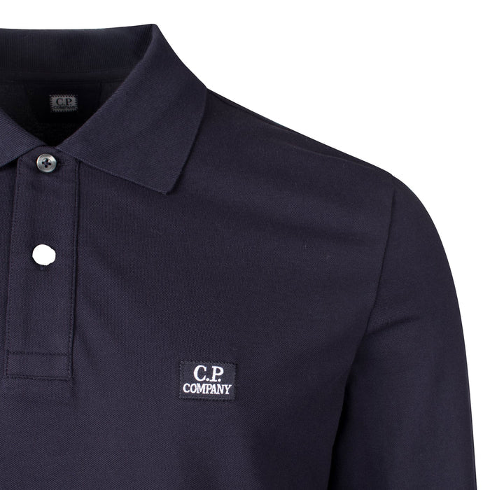 C.P. Company Stretch Piquet Long Sleeve Half Zip Polo