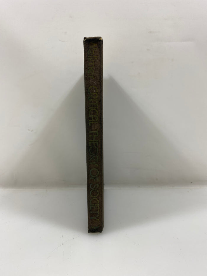 Critical Theory of Society by Wellmer Ex-library 1971 HC