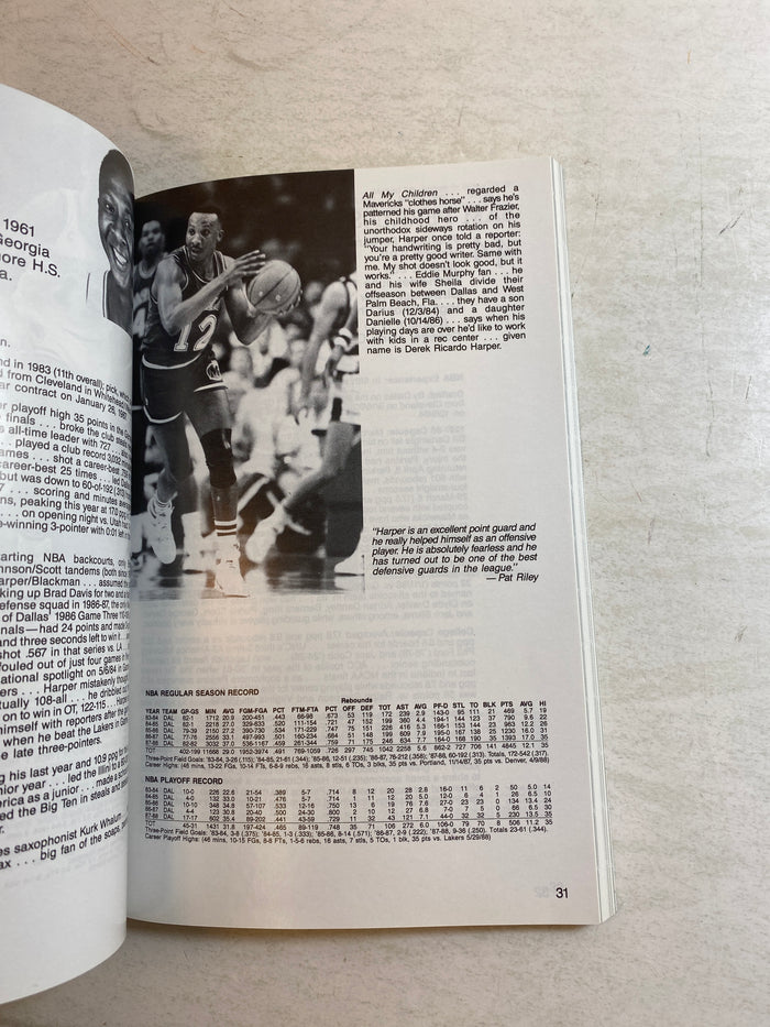 Dallas Mavericks NBA Media Guide 1988-1989