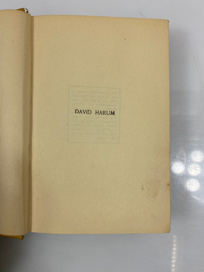 David Harum by Westcott 1898 HC