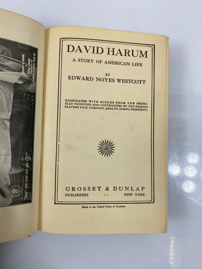 David Harum by Westcott 1898 HC