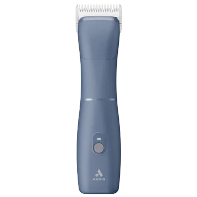 Emerge Clipper Blue by Andis With FREE 8Pc Wide Comb Attachment Bundle by Andis,"Blue cordless hair clipper front view"