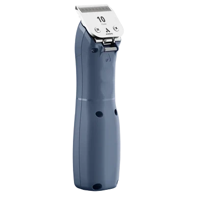 Emerge Clipper Blue by Andis With FREE 8Pc Wide Comb Attachment Bundle by Andis,"Front view of clipper with metal blade"