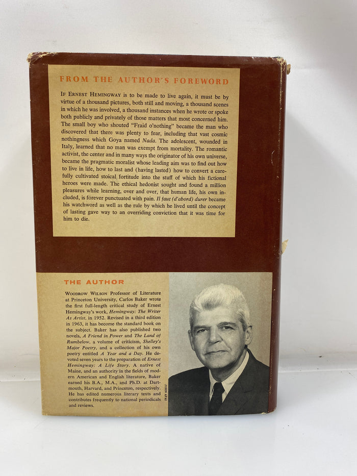 Ernest Hemingway: A Life Story by Baker 1969 HCDJ