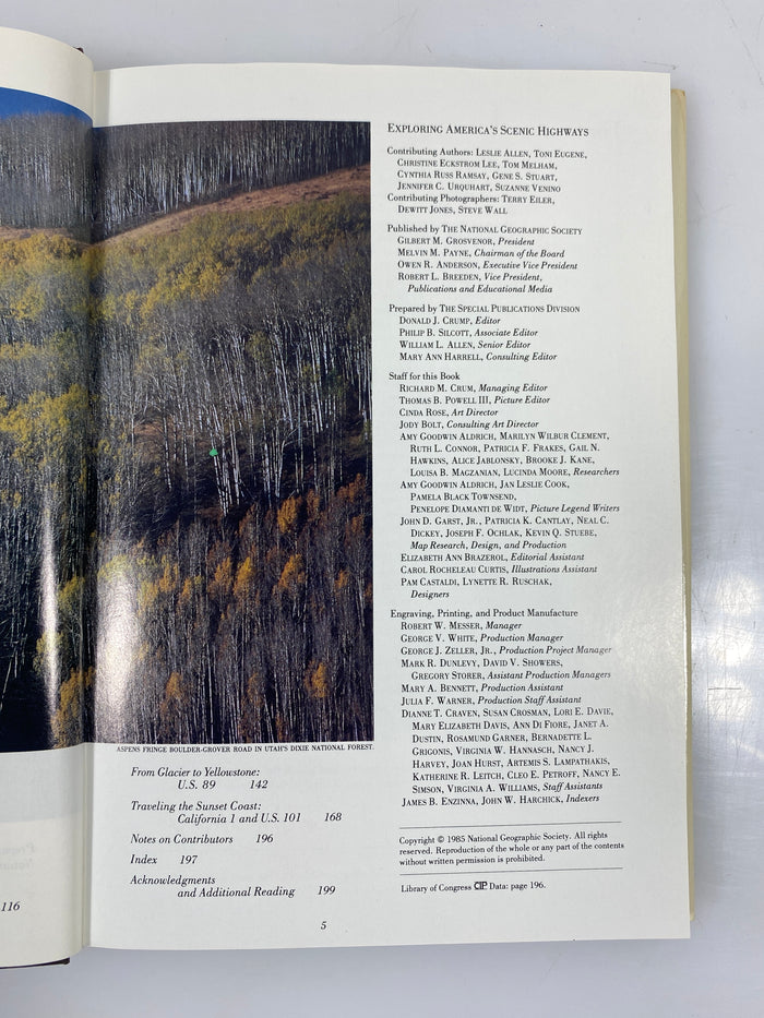 Exploring America's Scenic Highways National Geographic 1985 HCDJ