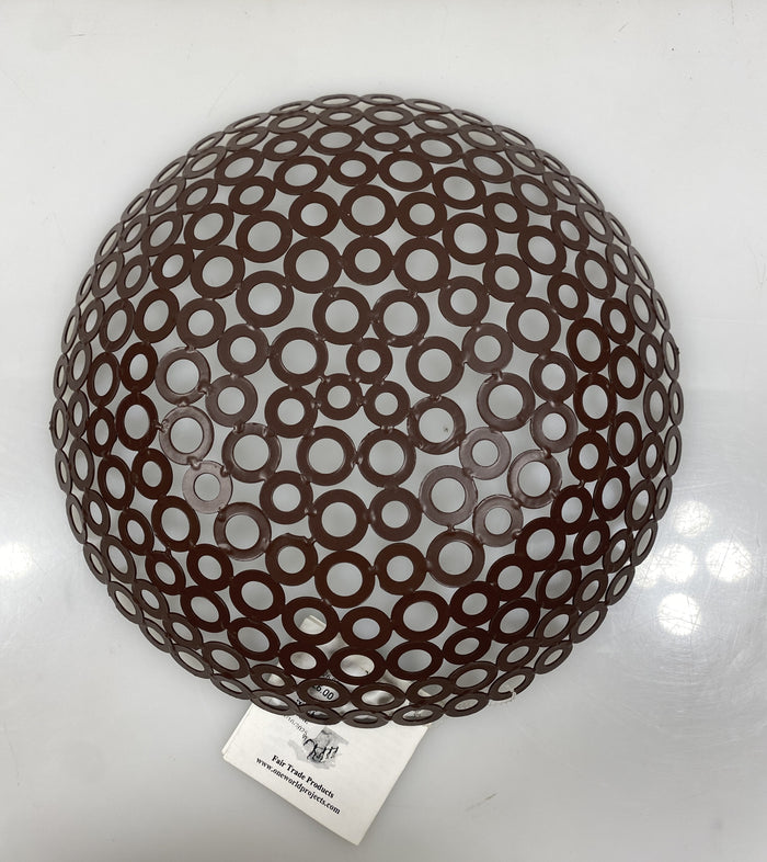 Fair Trade Indian Crafts Brown Recycled Wire Bowl