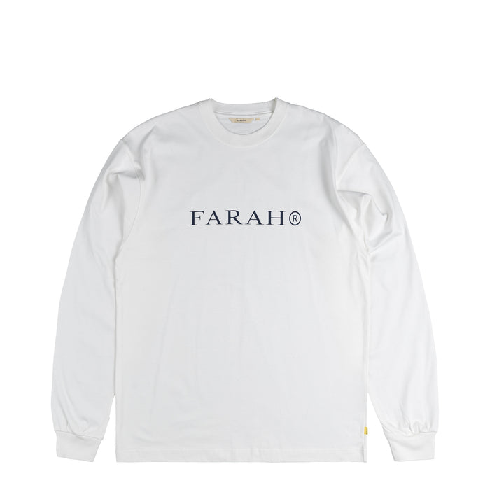 Farah Japan Printed Logo LS Tee OG Logo (White)