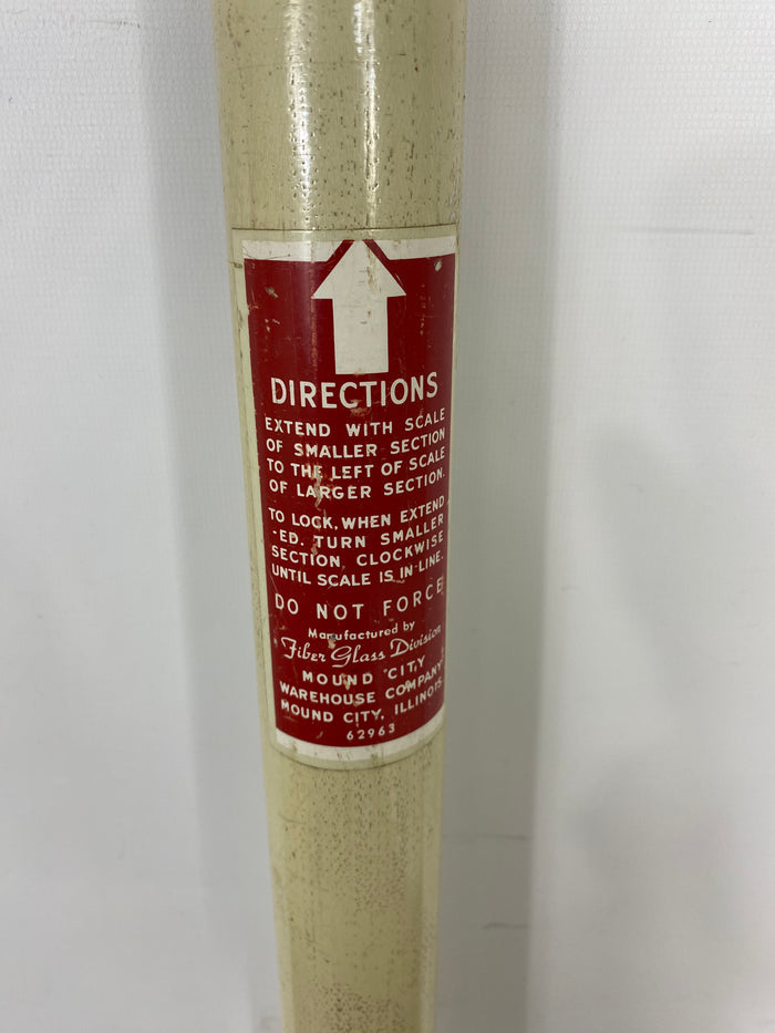 Fiberglass Telescoping Survey Grade Rod Measuring Pole w/ Twist Lock Vintage