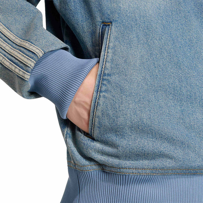 Adidas Firebird Denim Needle Track Top (Worn Blue Denim)