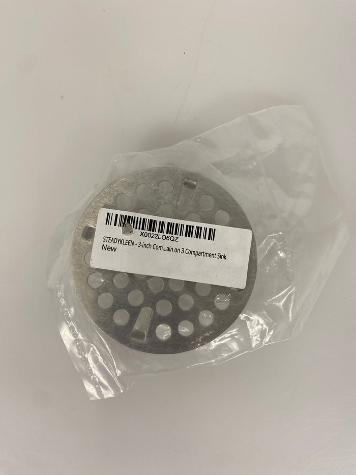 Flat S.S. Strainer for 3" Sink Pack of 3