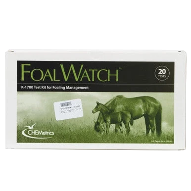 FoalWatch Test Kit,"Test kit box with horse and foal image on front"