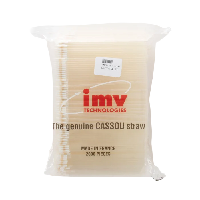 Freezing Straws,"Bag of clear freezing straws with white plugs"
