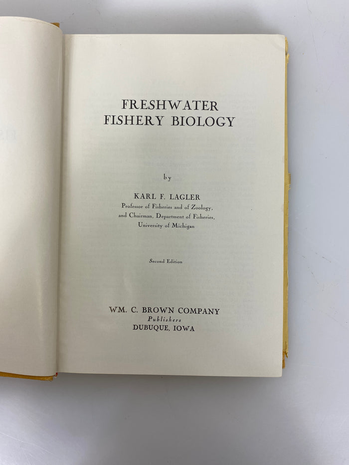 Freshwater Fishery Biology by Lagler 2nd Edition 1961 HCDJ