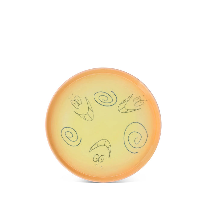 Frizbee Ceramics Baby Plate (Orange Yellow Gradient Sketch)