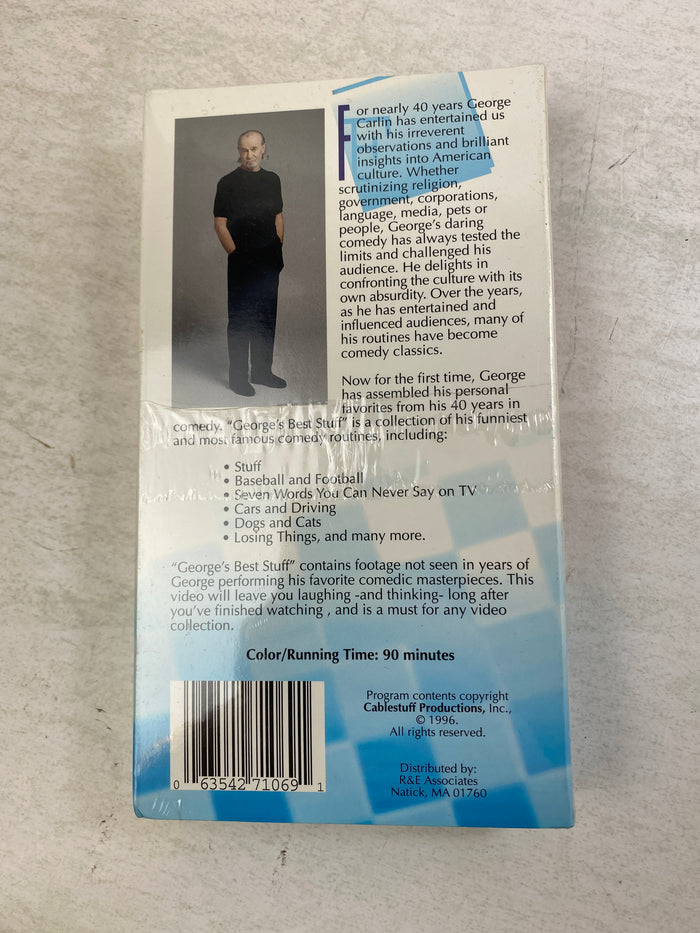 George Carlin's Best Stuff Comedy VHS *New* 1996
