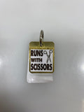 Gold Runs With Scissors Keychain