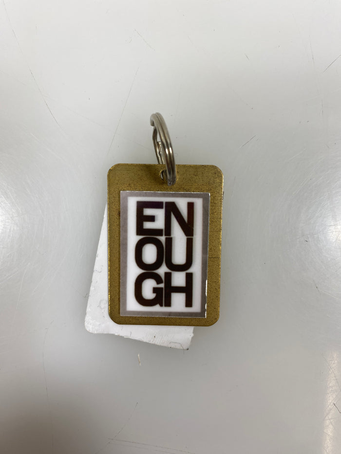 Gold Word Enough Keychain