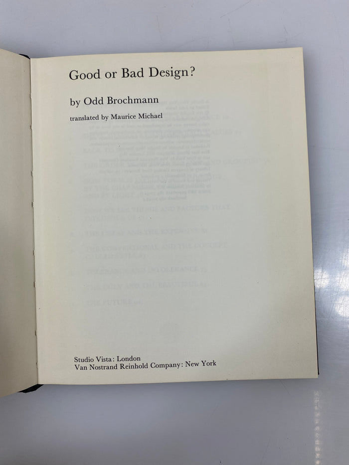 Good or Bad Design by Odd Brochmann 1970 HC
